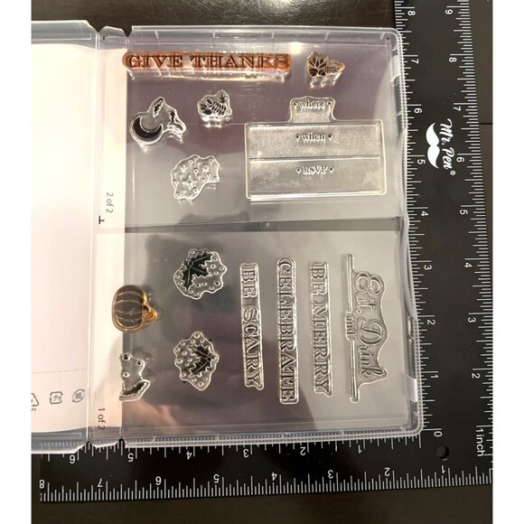 Stampin Up! Holiday Invitation Clear mount Stamps Set 135074 Thinlet - Picture 2 of 7